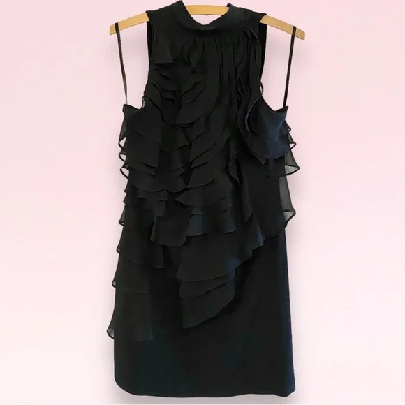 white house black market chiffon ruffle dress Ruffle Chiffon Maxi Dress